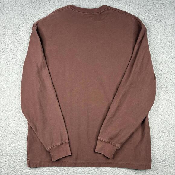 Kith x Russell Athletic Quinn Long Sleeve Shirt Men’s Large Brown Saddle Logo - Picture 7 of 8